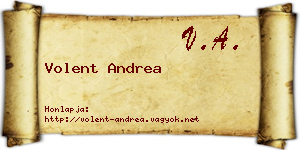 Volent Andrea névjegykártya