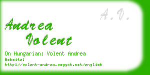 andrea volent business card